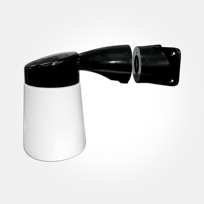 Black Eterna WGLEDBK 'Wellglass' Style Corner Mounted Light Fitting 9.5W 